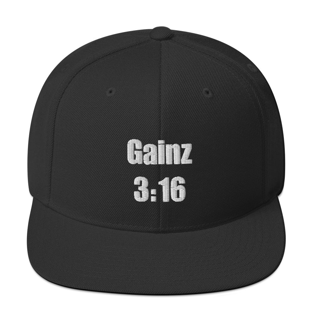 Gainz 3: 16 Black Snapback Hat