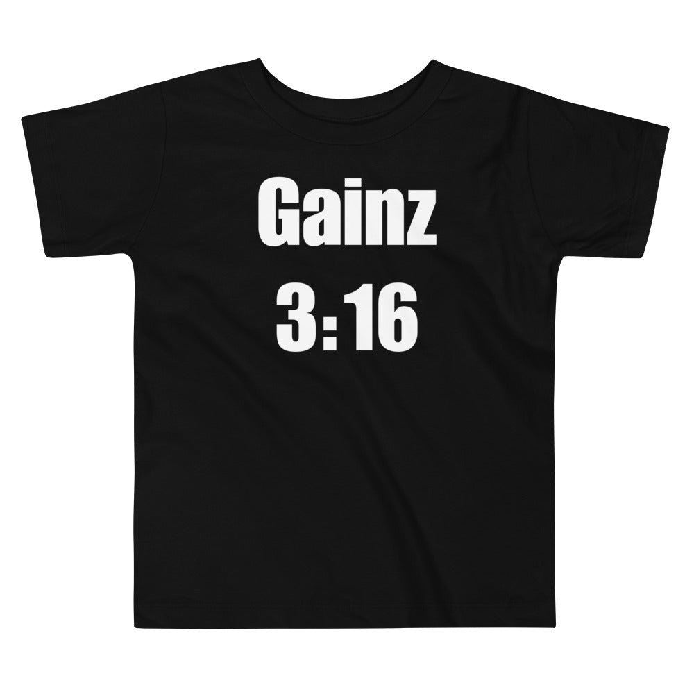 Gainz 3:16 Toddler Short Sleeve Tee