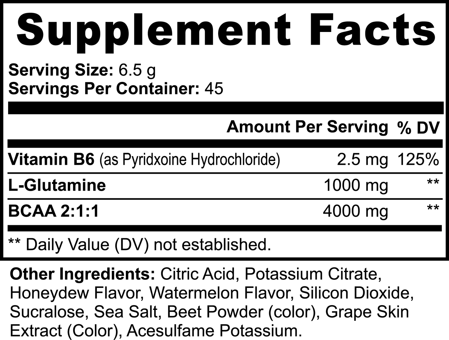 Amino Head BCAA's & Glutamine Complex