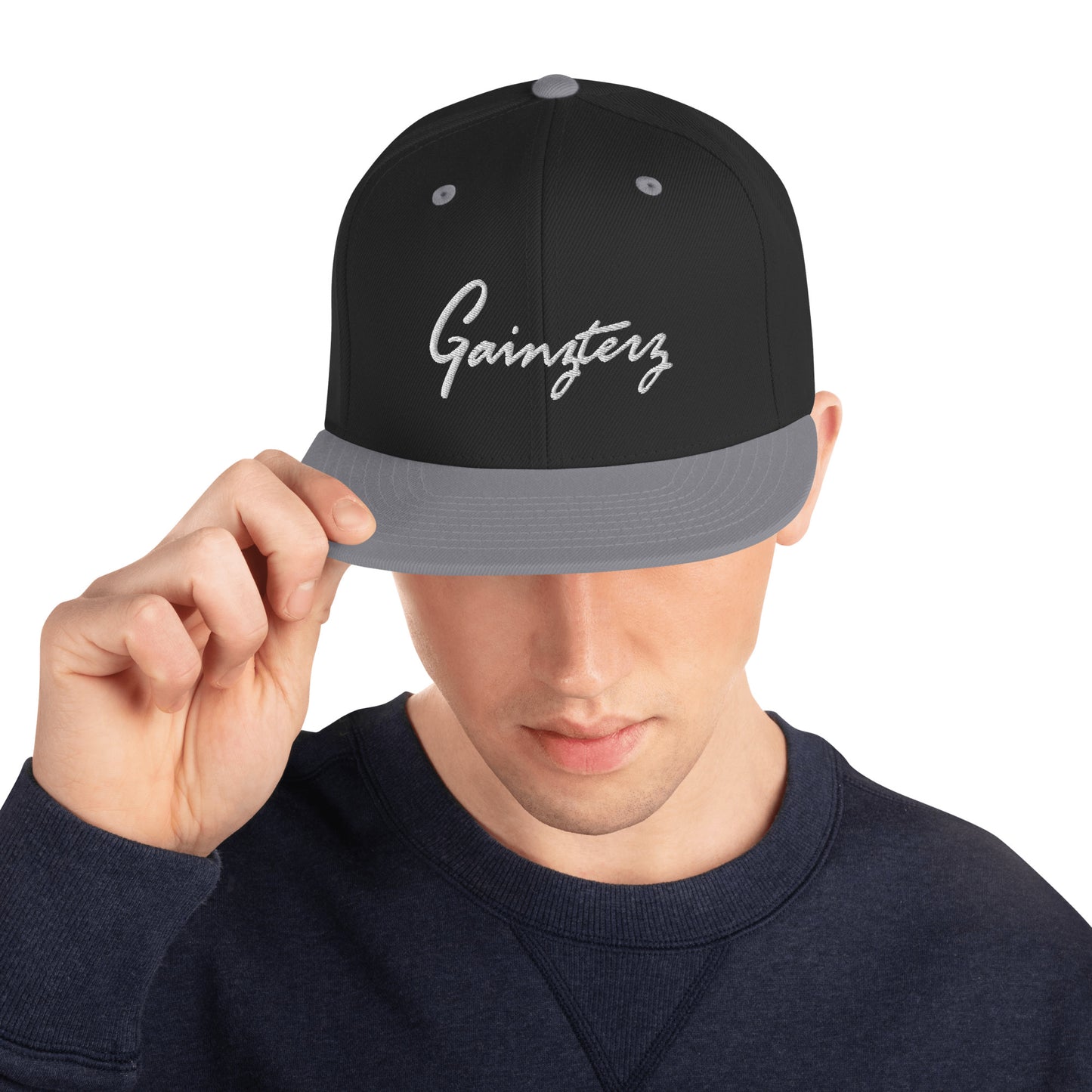 GAINZTERZ WHITE LOGO Snapback Hat