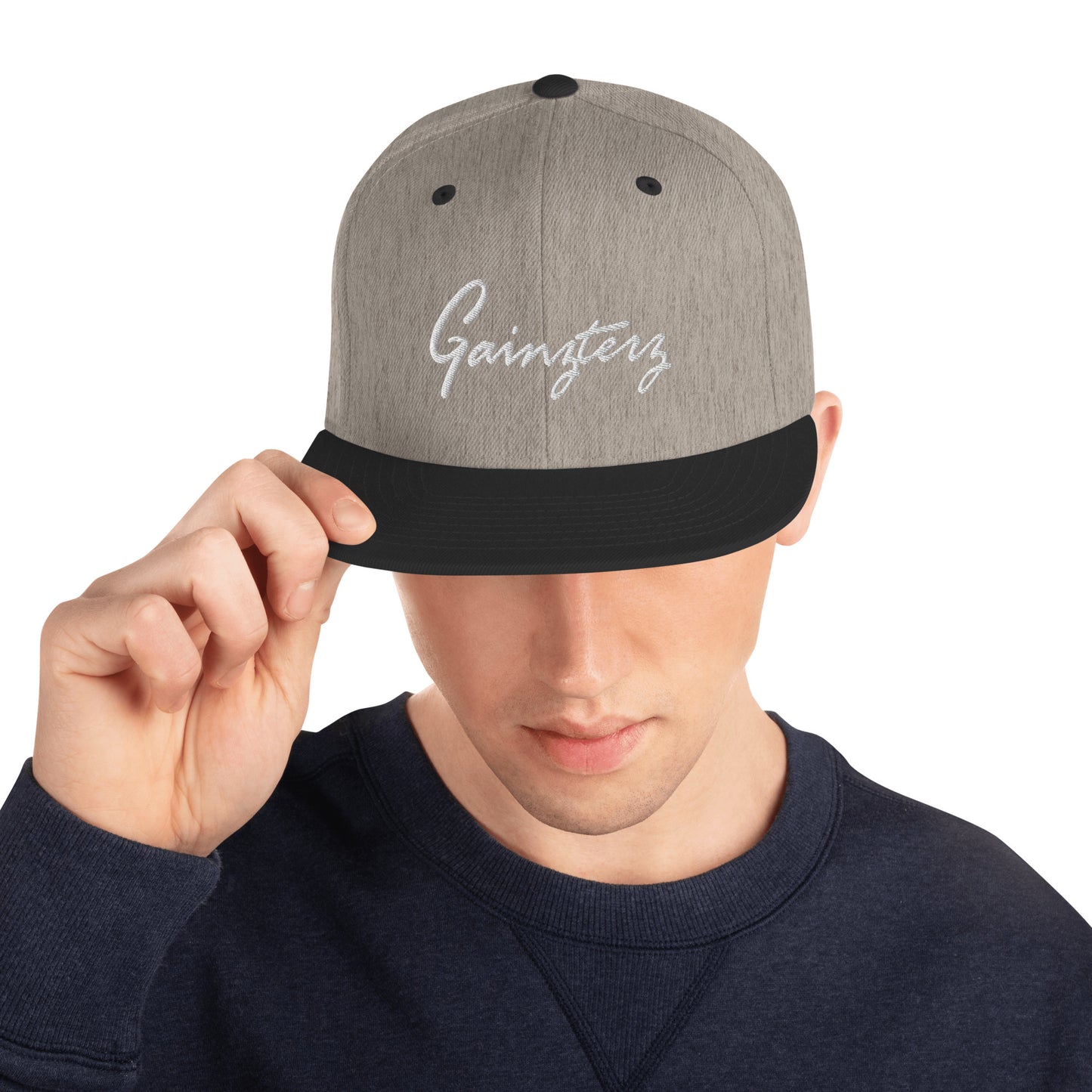 GAINZTERZ WHITE LOGO Snapback Hat