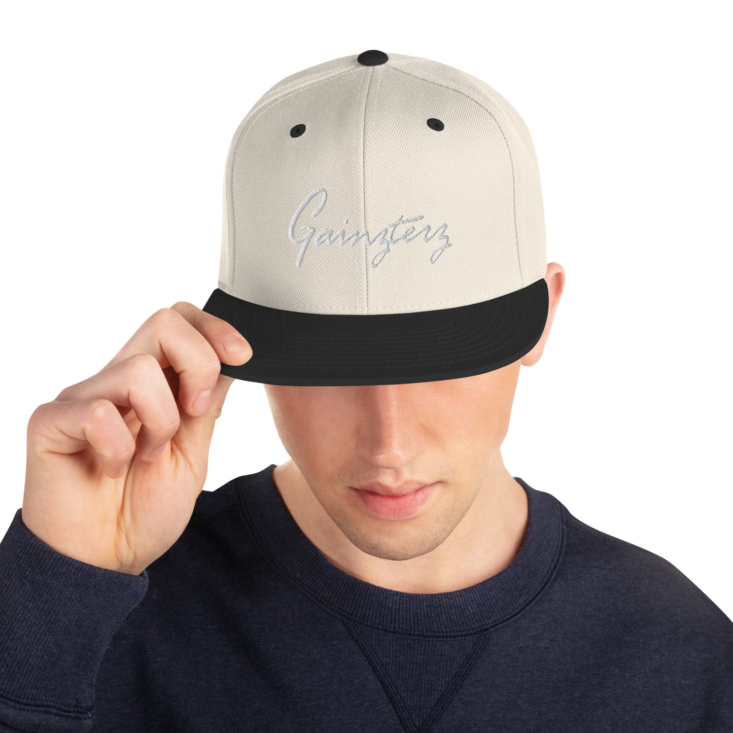 GAINZTERZ WHITE LOGO Snapback Hat